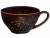 Чашка SNT чайная рифленая коричневая 50194, фото